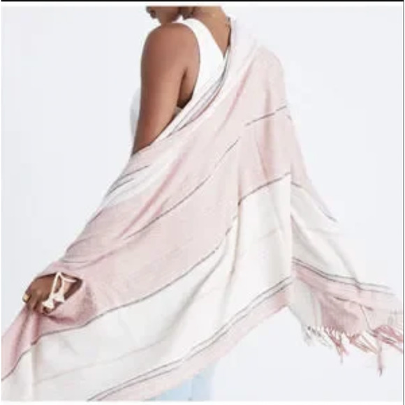Madewell Pink and Cream Striped Wrap - Picture 6 of 6